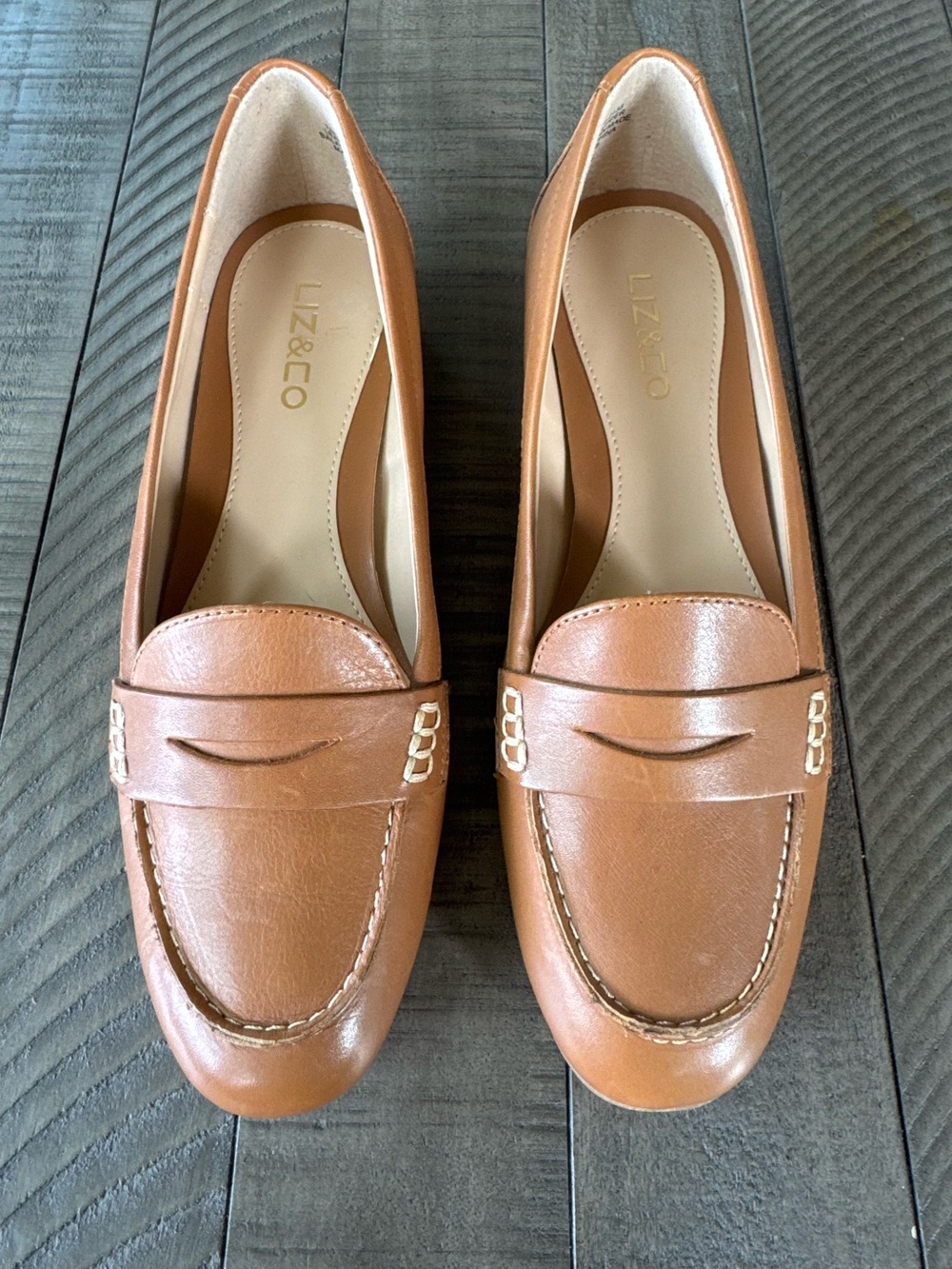 Liz Claiborne - liz & co. Leather Comfort Penny Loafers Women’s Size 7.5 (NWOT)